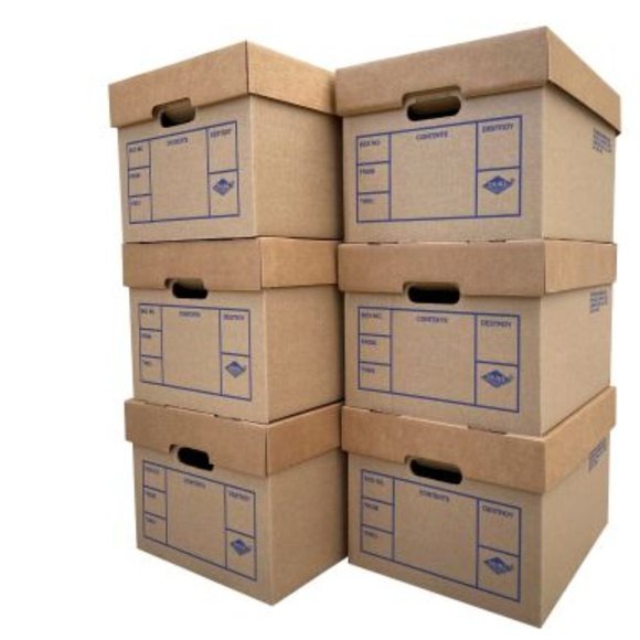 File Storage Boxes 6 Pack with handles - Picture 1 of 6